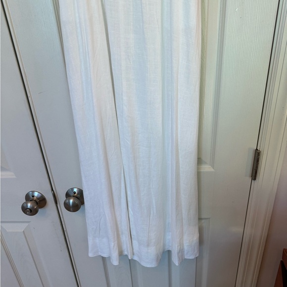 NWT NINE WEST White Linen Blend Cutout Midi Dress XS - Picture 10 of 11